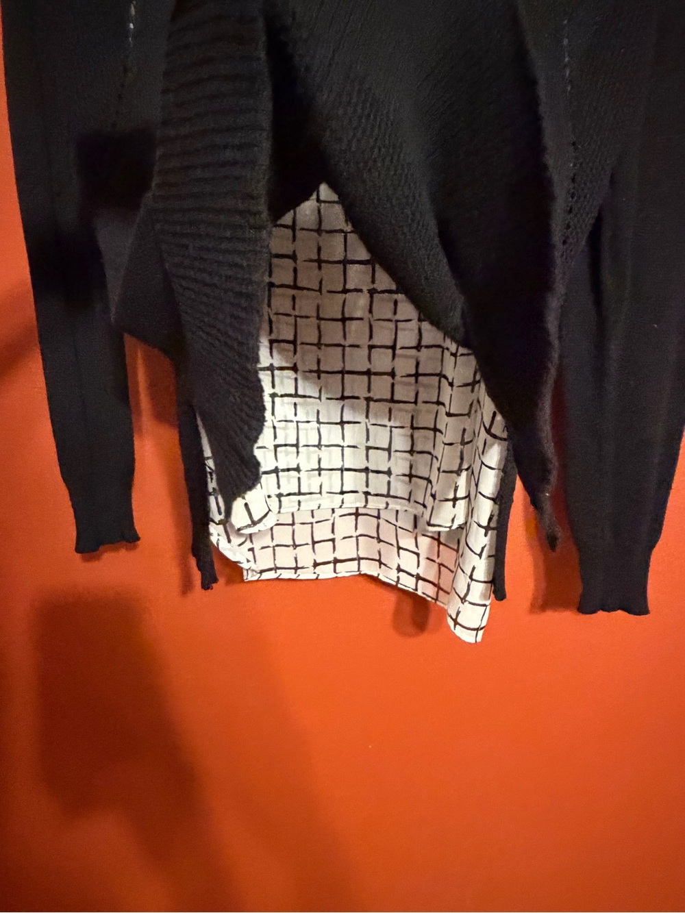Apt. 9 Black Layered Open-Knit Crewneck Sweater - Picture 4 of 9